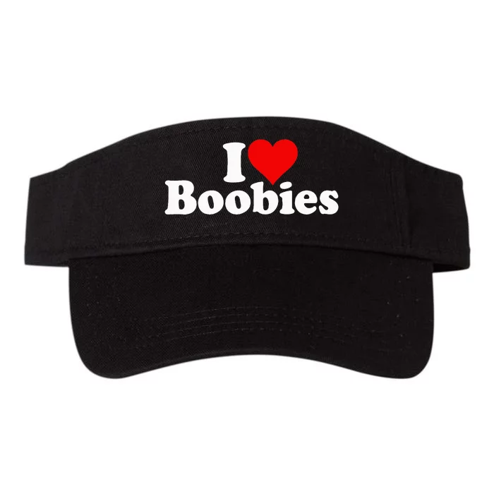 I LOVE HEART BOOBIES Valucap Bio-Washed Visor