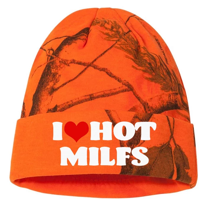 I Love Hot MILFS MILF I Heart MILFS Hot Moms Kati - 12in Camo Beanie