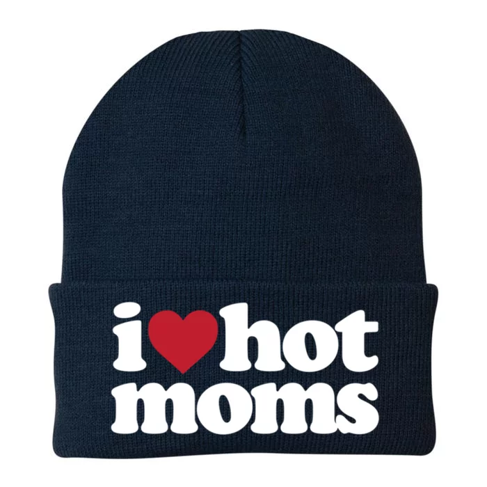 I Love Hot Moms Gift Knit Cap Winter Beanie