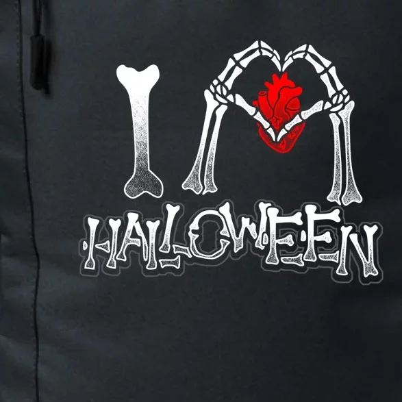 I Love Halloween Spooky Skeleton Bones Hands Heart Gift Meaningful Gift Daily Commute Backpack