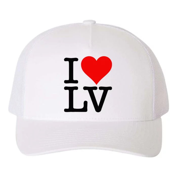 I LOVE HEART LAS VEGAS NEVADA LV Yupoong Adult 5-Panel Trucker Hat