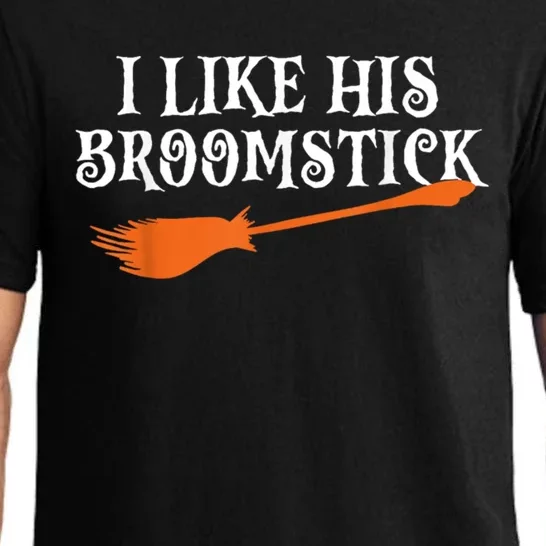 I Like His Broomstick Halloween Funny Couple Costume Pajama Set