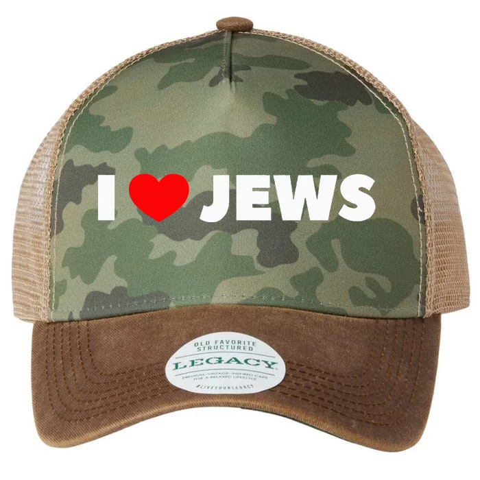 I Love (Heart) Jews Legacy Tie Dye Trucker Hat