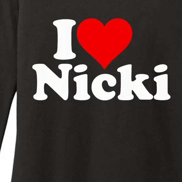 I Love Heart Nicki Womens CVC Long Sleeve Shirt