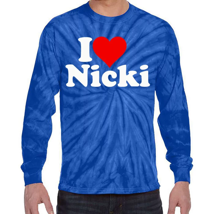 I Love Heart Nicki Tie-Dye Long Sleeve Shirt