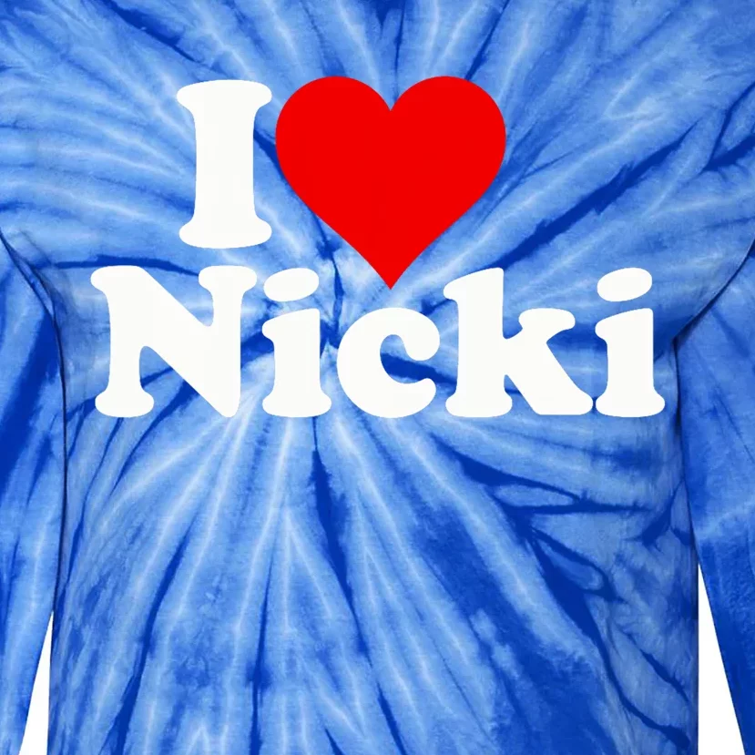 I Love Heart Nicki Tie-Dye Long Sleeve Shirt