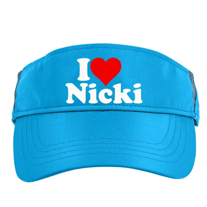 I Love Heart Nicki Adult Drive Performance Visor