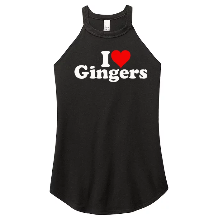 I LOVE HEART GINGERS REDHEADS RED HAIR Women’s Perfect Tri Rocker Tank