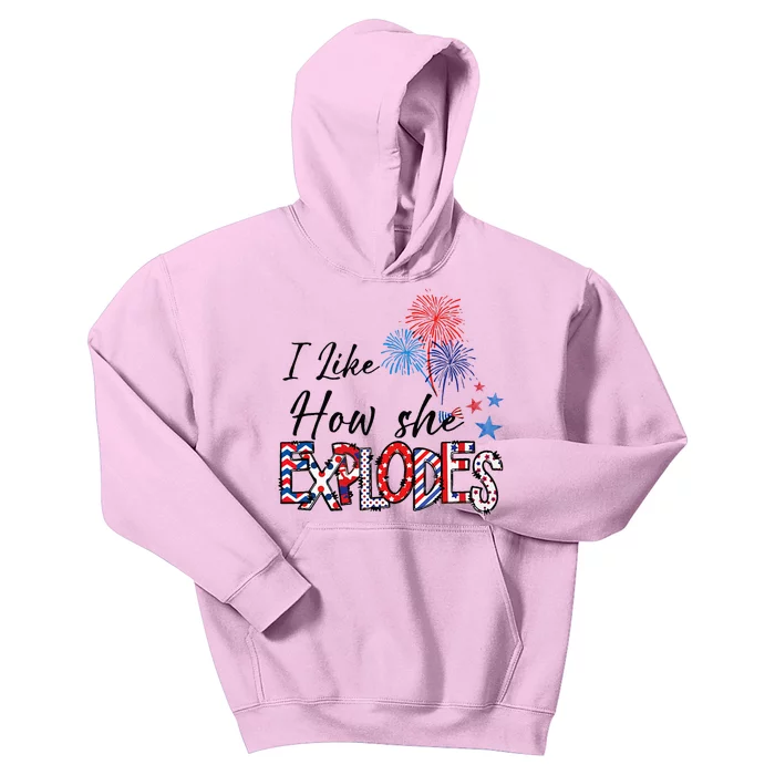 I Like How He Bangs I Like How She Explodes Couple July 4th Kids Hoodie