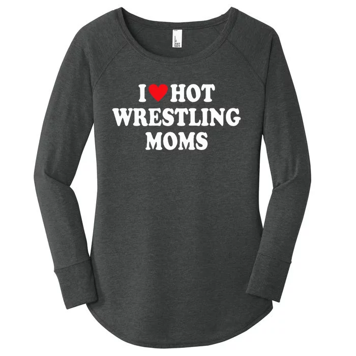 I Love Hot Wrestling Moms Groovy Women's Perfect Tri Tunic Long Sleeve Shirt