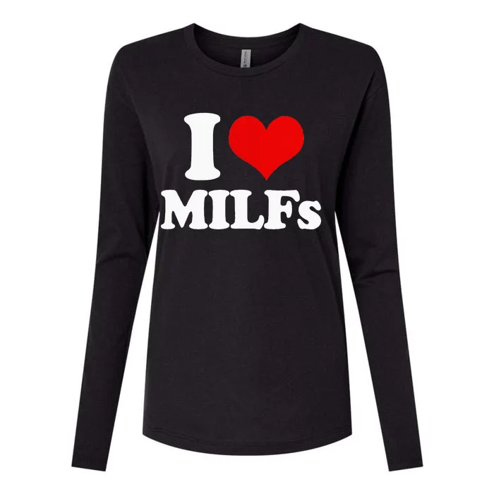 I Love Heart MILFs And Mature Sexy Womens Cotton Relaxed Long Sleeve T-Shirt