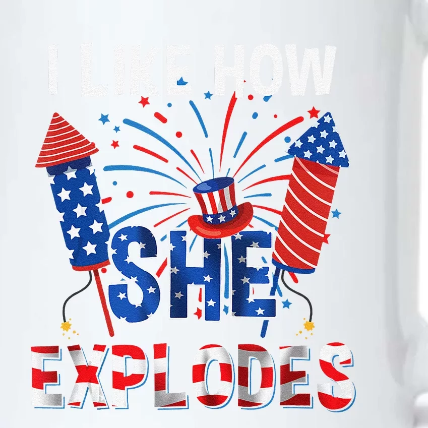 I Like How He Bangs I Like How She Explodes Couple 4th July Black Color Changing Mug