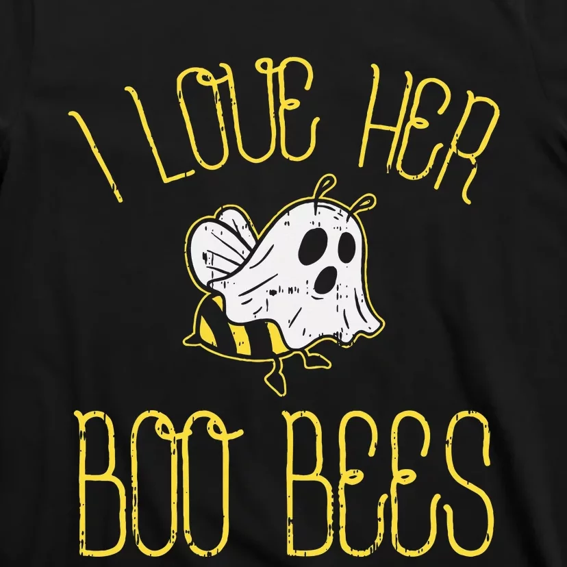 I Love Her Boo Bees Couples Halloween Costume T-Shirt