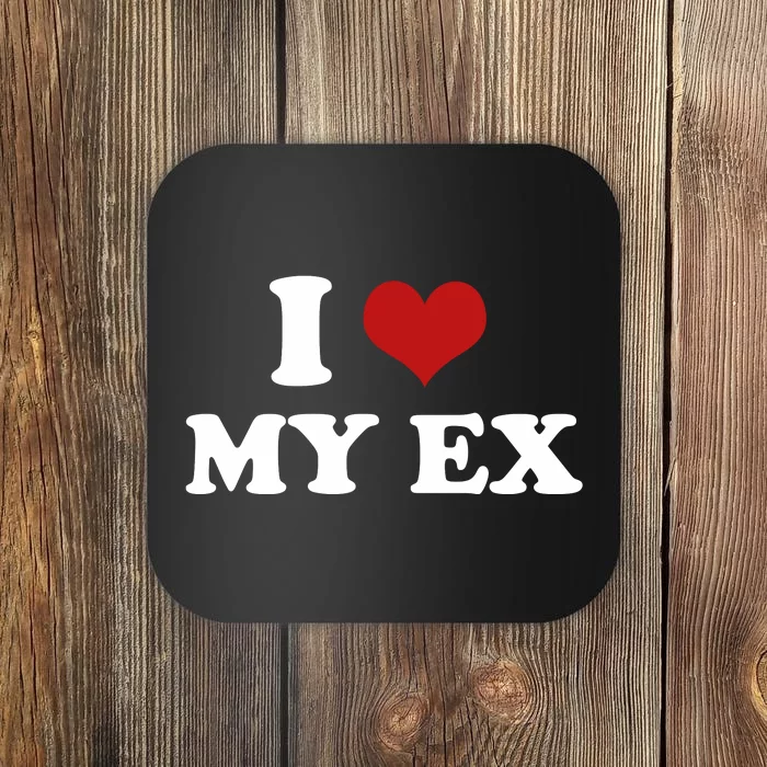 I Love Heart My EX 2000s Style Meme Tee Coaster