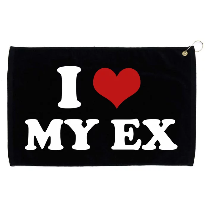 I Love Heart My EX 2000s Style Meme Tee Grommeted Golf Towel