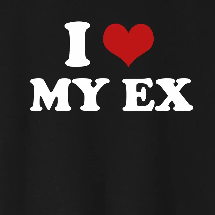 I Love Heart My EX 2000s Style Meme Tee Women's Crop Top Tee