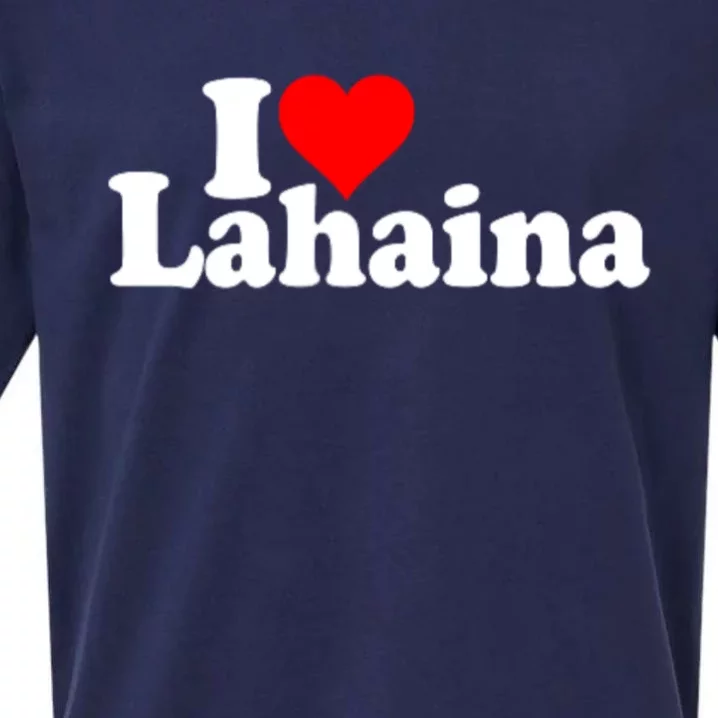 I Love Heart Lahaina Hawaii Sueded Cloud Jersey T-Shirt