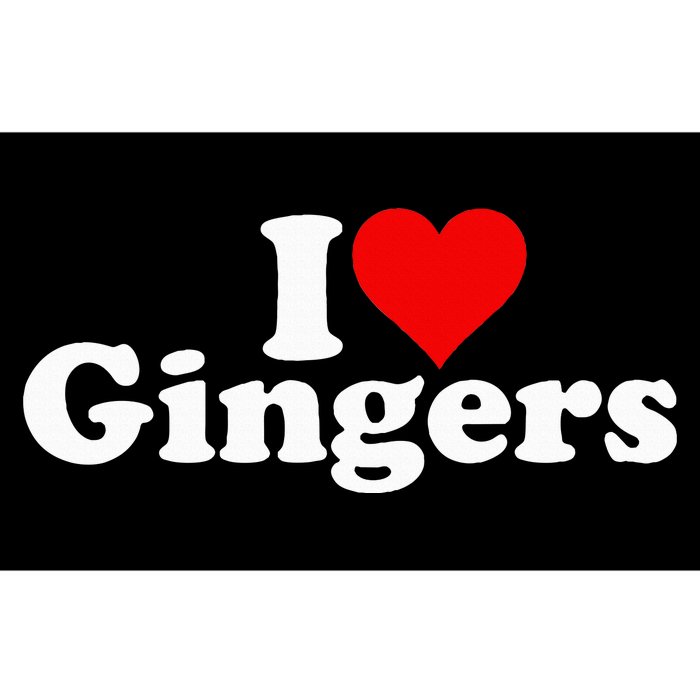 I LOVE HEART GINGERS REDHEADS RED HAIR Bumper Sticker