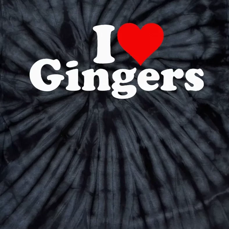 I LOVE HEART GINGERS REDHEADS RED HAIR Tie-Dye T-Shirt