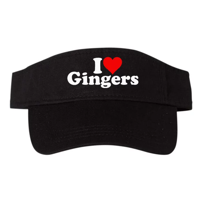 I LOVE HEART GINGERS REDHEADS RED HAIR Valucap Bio-Washed Visor