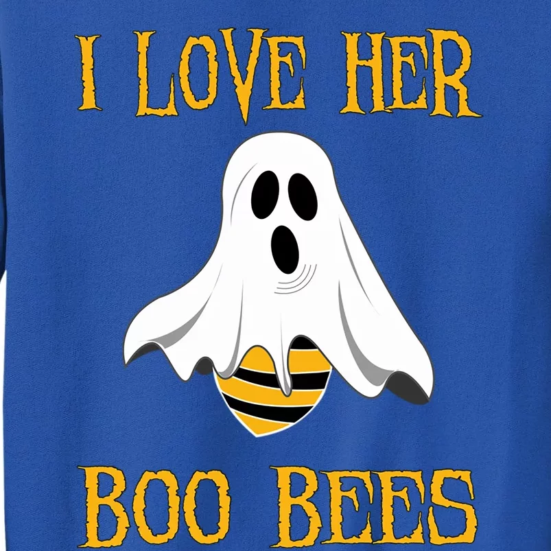 I Love Her Boo Bees Funny Couple Matching Halloween Costumer Gift Sweatshirt