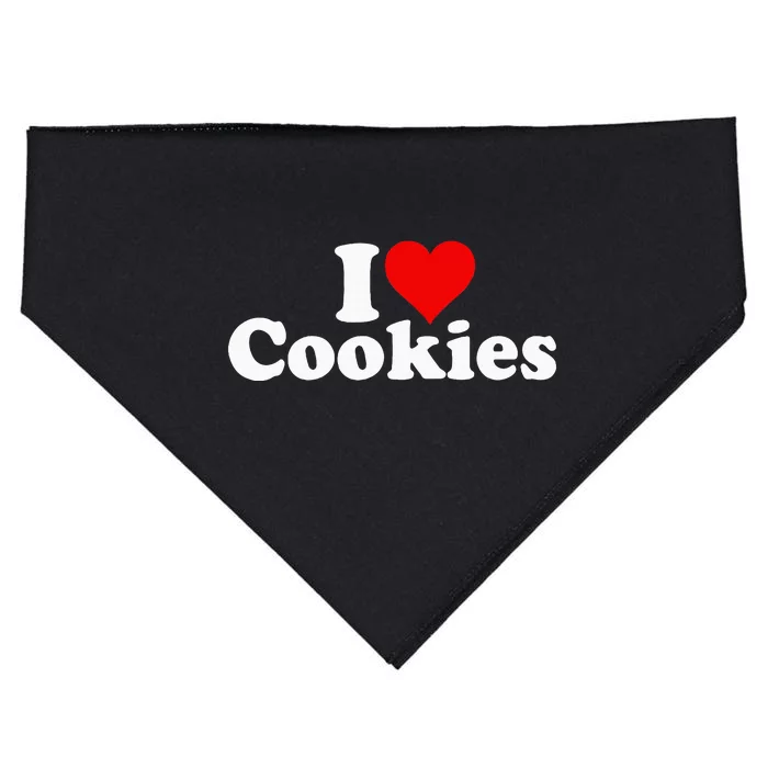 I Love Heart Cookies USA-Made Doggie Bandana