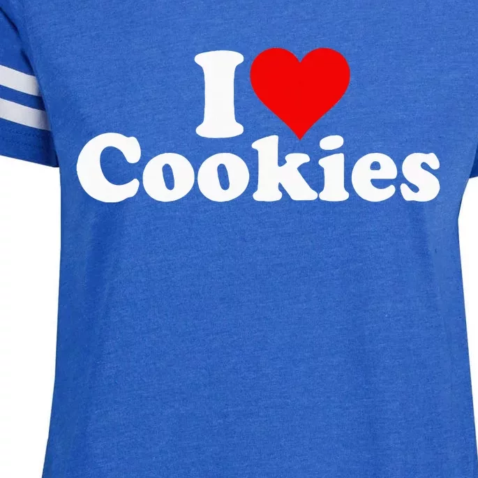 I Love Heart Cookies Enza Ladies Jersey Football T-Shirt