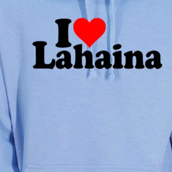 I Love Heart Lahaina Hawaii Unisex Surf Hoodie