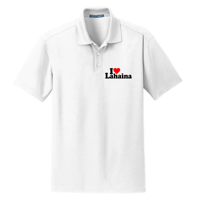 I Love Heart Lahaina Hawaii Dry Zone Grid Performance Polo