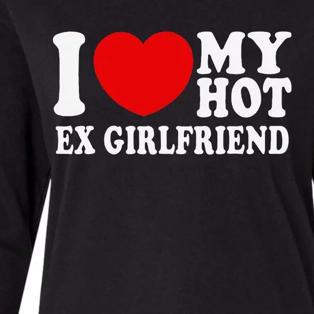 I Love Heart My Hot Ex Girlfriend Mr & Mrs His & Her Womens Cotton Relaxed Long Sleeve T-Shirt