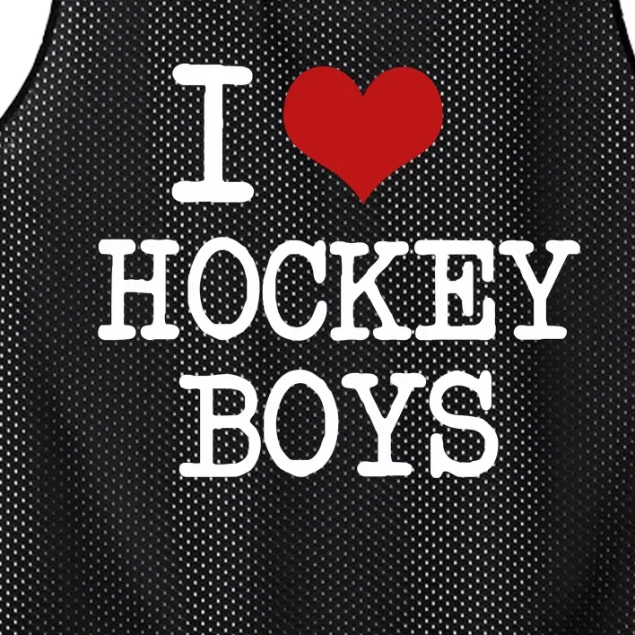 I Love Heart Hockey Funny Meme Mesh Reversible Basketball Jersey Tank