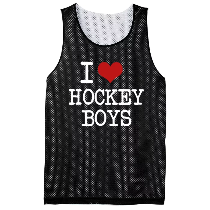 I Love Heart Hockey Funny Meme Mesh Reversible Basketball Jersey Tank