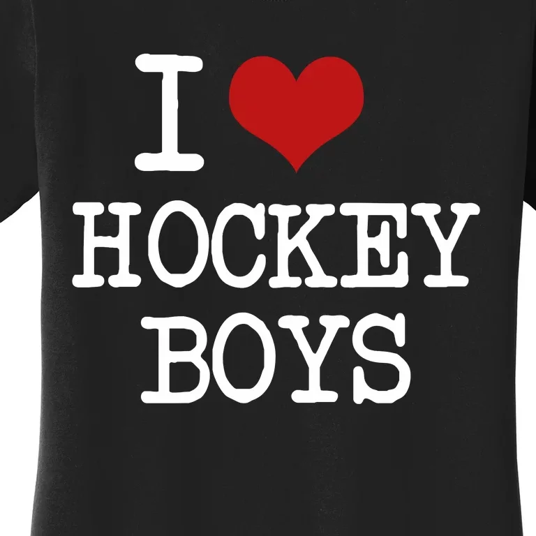 I Love Heart Hockey Funny Meme Women's T-Shirt