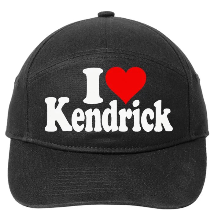 I Love Heart Kendrick 7-Panel Snapback Hat