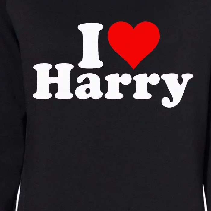 I Love Heart Harry Womens California Wash Sweatshirt