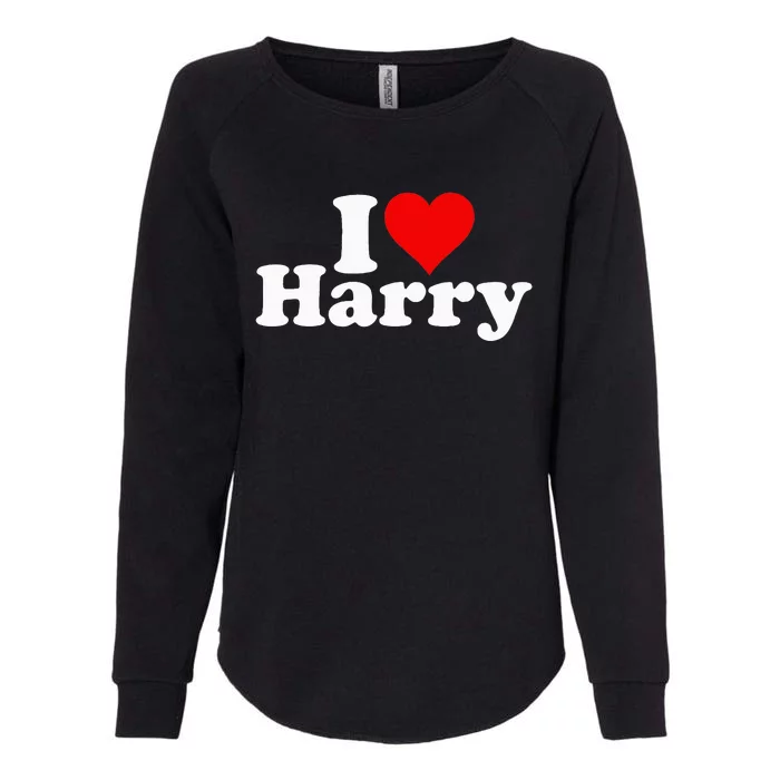 I Love Heart Harry Womens California Wash Sweatshirt