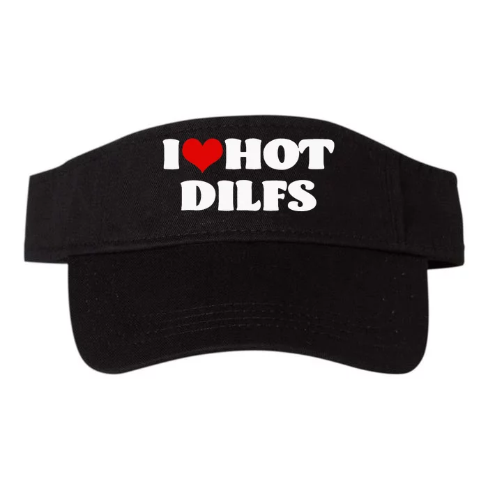 I Love Hot DILFS DILFS Red Heart Love DILFS Valucap Bio-Washed Visor