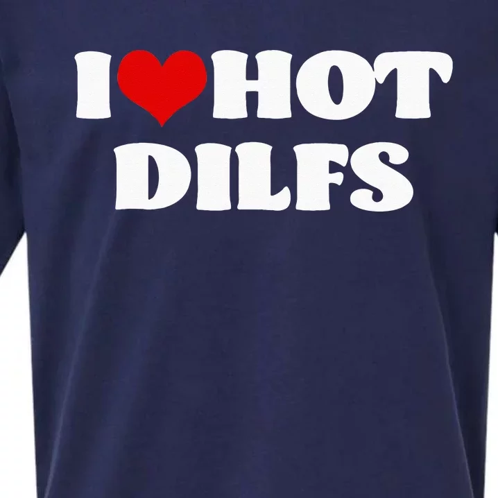 I Love Hot DILFS DILFS Red Heart Love DILFS Sueded Cloud Jersey T-Shirt