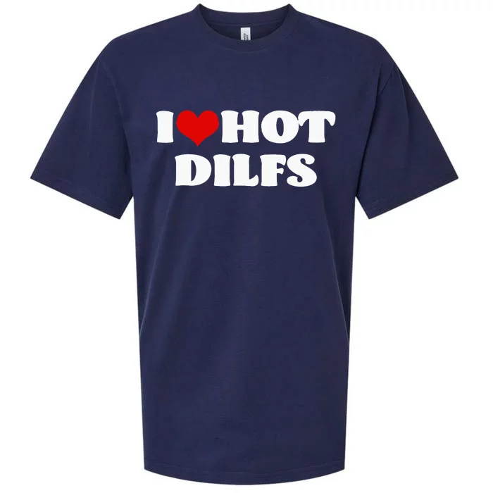 I Love Hot DILFS DILFS Red Heart Love DILFS Sueded Cloud Jersey T-Shirt