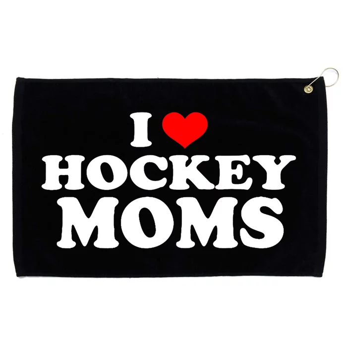 I Love Hockey Moms Funny Grommeted Golf Towel