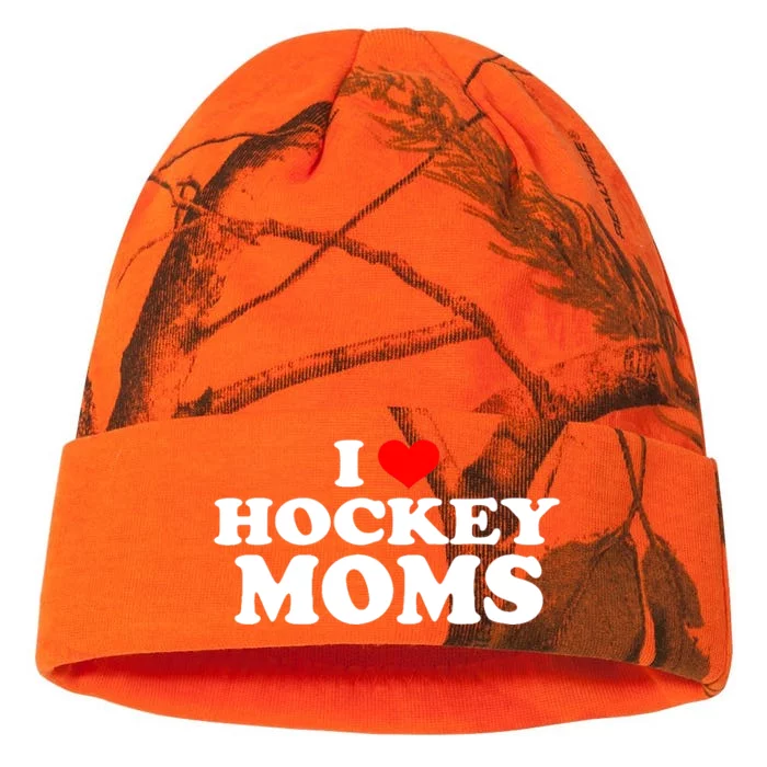 I Love Hockey Moms Funny Kati - 12in Camo Beanie