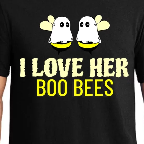 I Love Her Boo Bees Halloween Matching Couples Costume Cool Gift Pajama Set