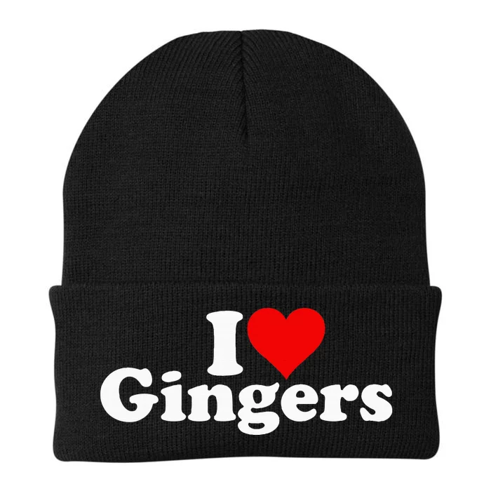 I Love Heart Gingers Redheads Red Hair Knit Cap Winter Beanie