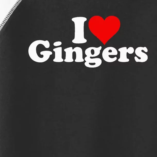 I Love Heart Gingers Redheads Red Hair Toddler Fine Jersey T-Shirt