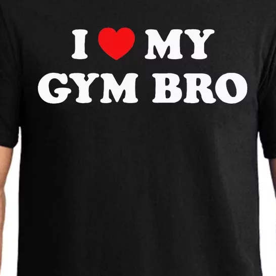 I Love Heart My Gym Bro Funny Fitness Workout Pajama Set