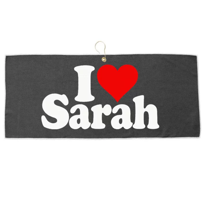 I Love Heart Sarah Large Microfiber Waffle Golf Towel