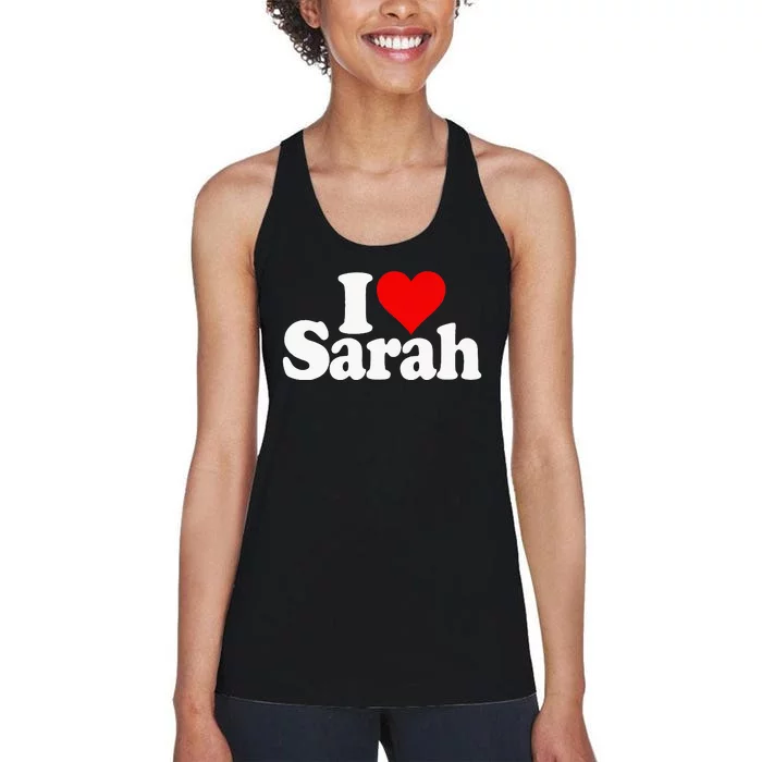 I Love Heart Sarah Women's Racerback Tank