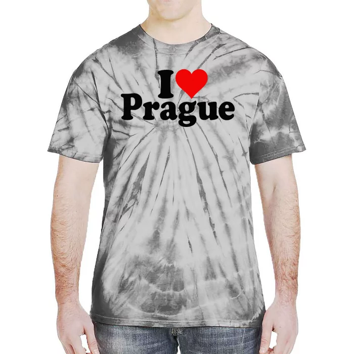 I Love Heart Prague Czech Republic Praha Tie-Dye T-Shirt