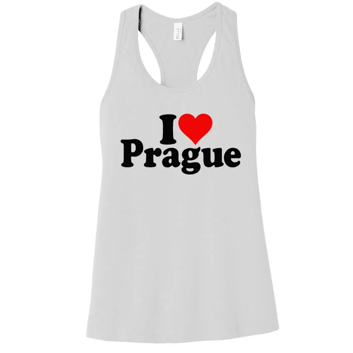 I Love Heart Prague Czech Republic Praha Women's Racerback Tank