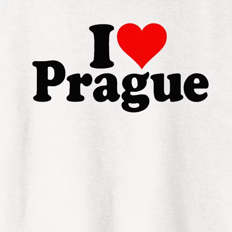 I Love Heart Prague Czech Republic Praha Women's Crop Top Tee